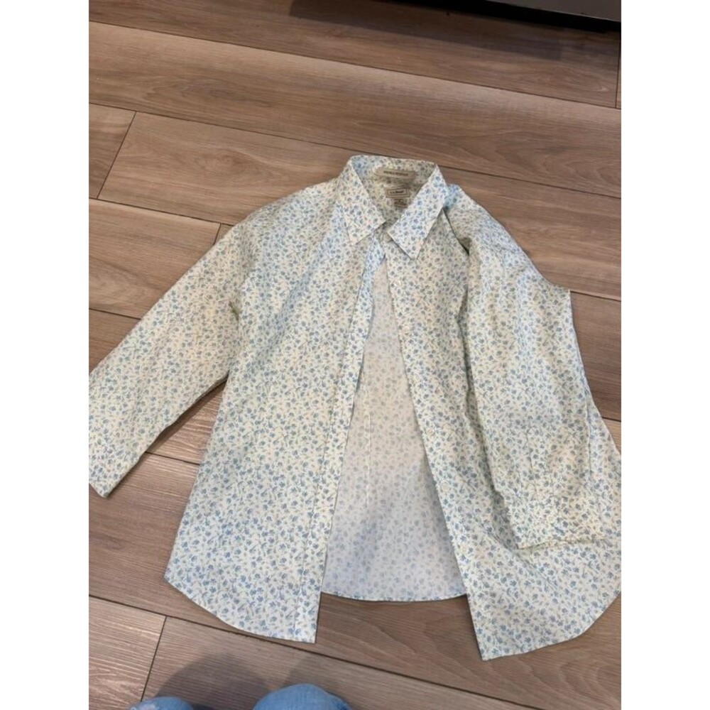 Vintage LL Bean Floral Button Down